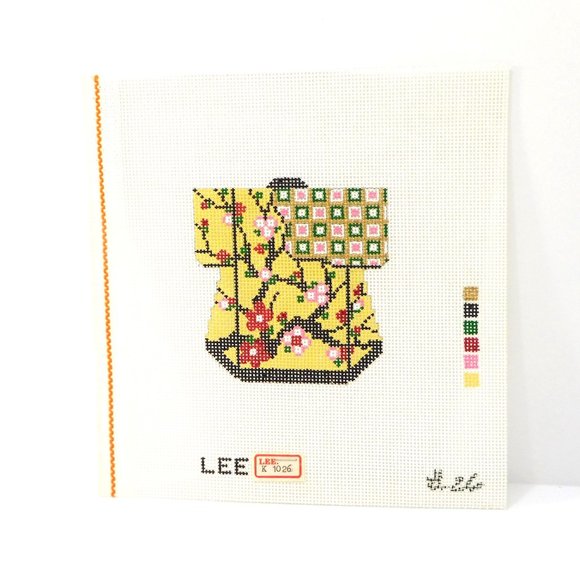 Lee Designs Cherry Blossom Petite Kimono Needlepoint Canvas Hand Painted 18ct - Picture 2 of 4